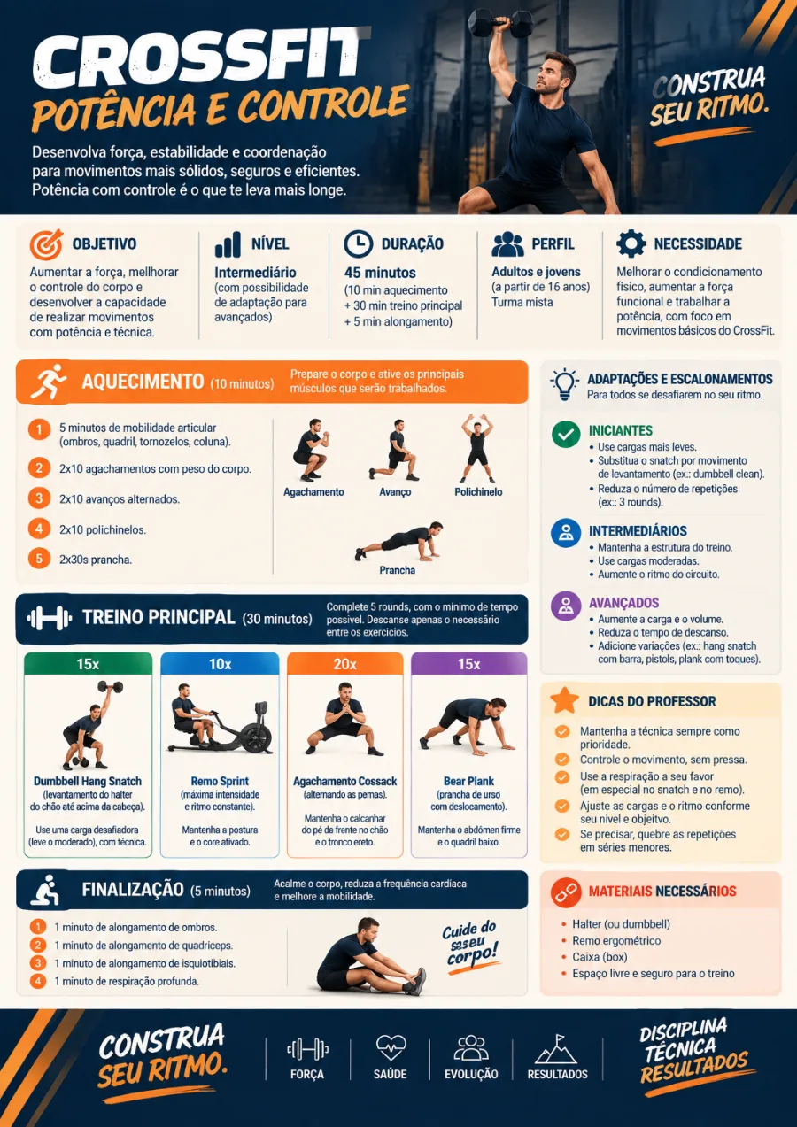 Prévia de sequência de aula de CrossFit