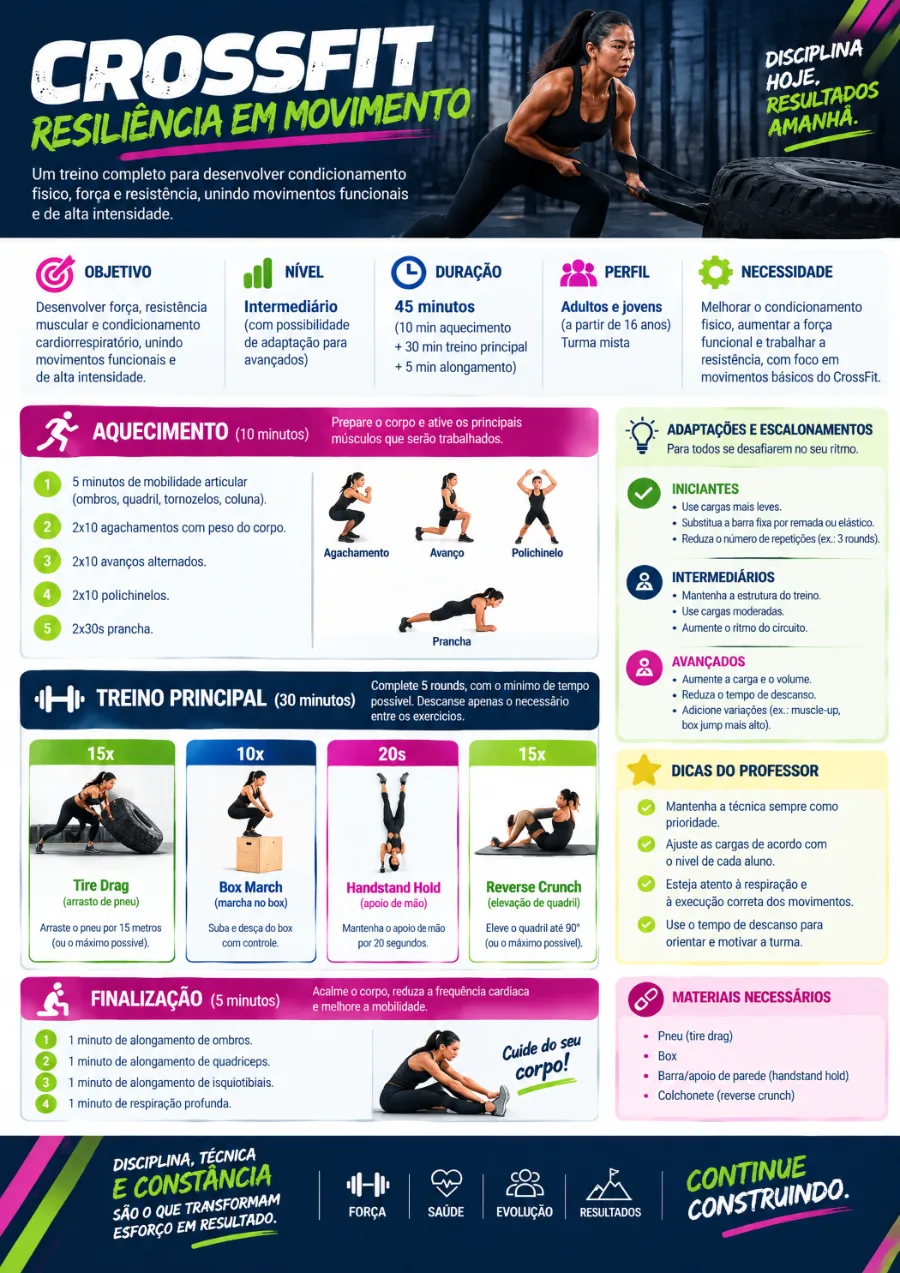 Prévia de sequência de aula de CrossFit
