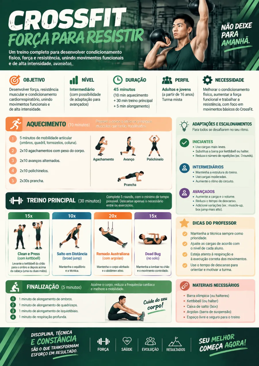 Prévia de sequência de aula de CrossFit