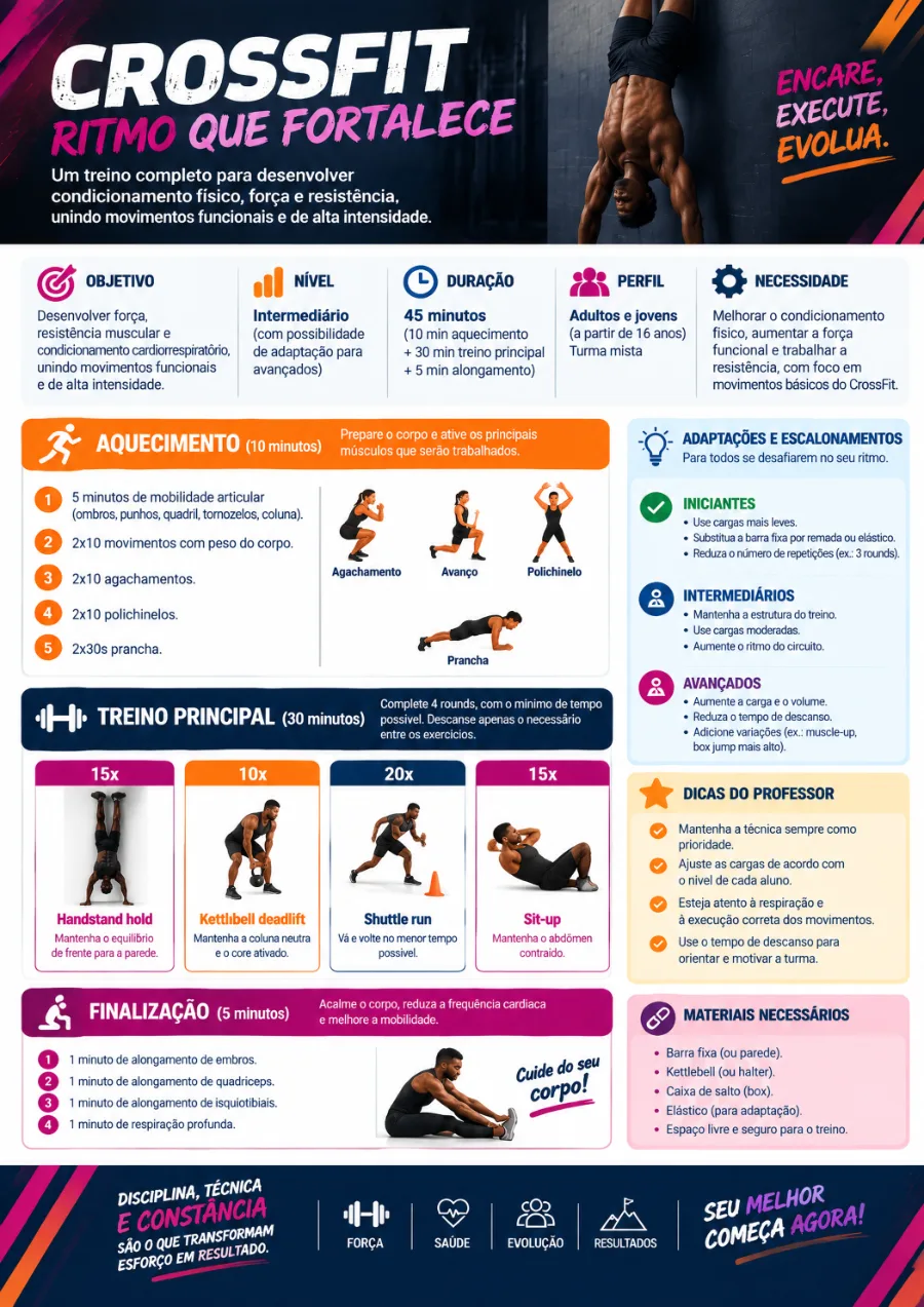 Prévia de sequência de aula de CrossFit